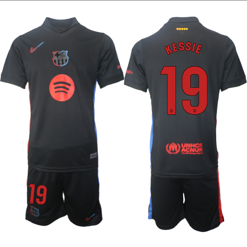 Men 2024-2025 Club Barcelona away Black #19 Soccer Jersey->barcelona jersey->Soccer Club Jersey